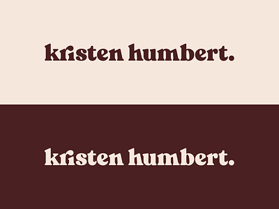 Kristen Humbert Logo - Brown branding design graphic design hand lettering handlettering illustrator letter design lettering logo logo design typography