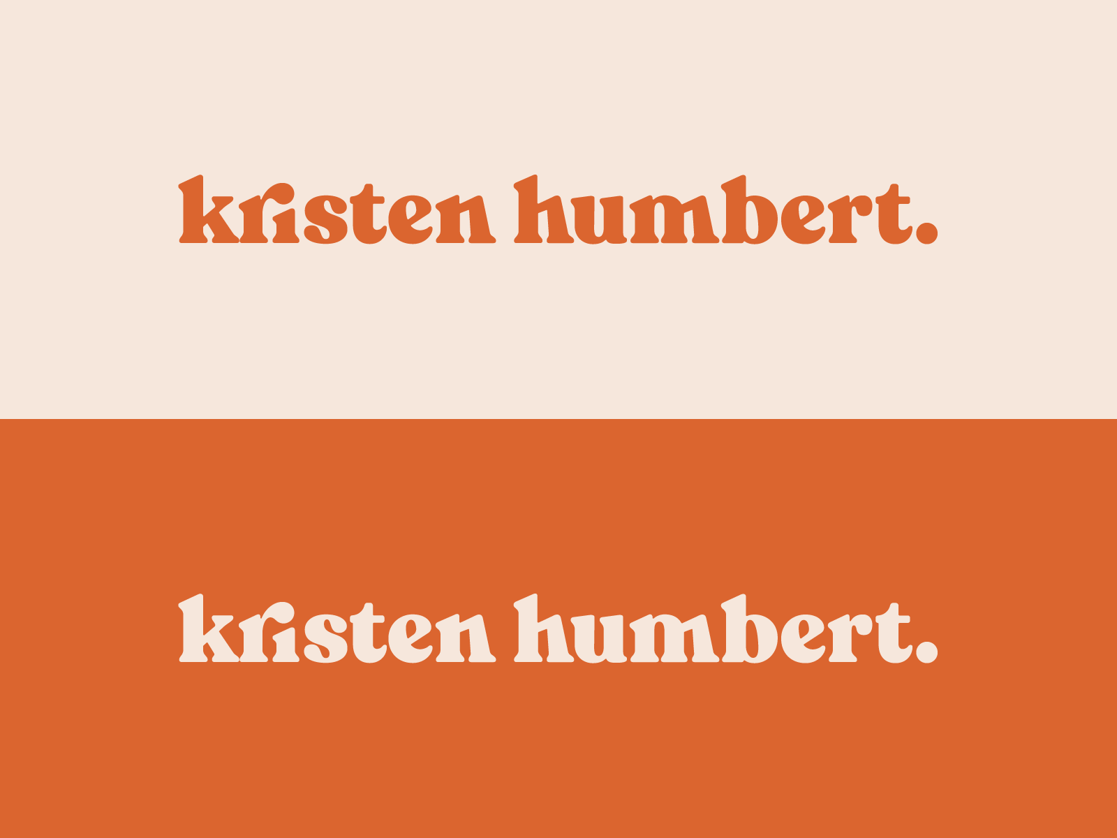 Kristen Humbert Logo - Orange