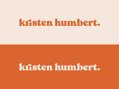 Kristen Humbert Logo - Orange branding design graphic design hand lettering handlettering illustrator letter design lettering logo logo design typography