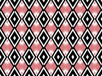 Art Deco Pattern black black and white design diamond graphic design illustration illustrator pattern pattern art pattern design patterns pink vector white