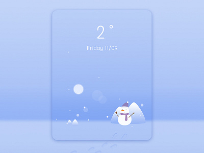 Weather Card design illustration snow snowman winter