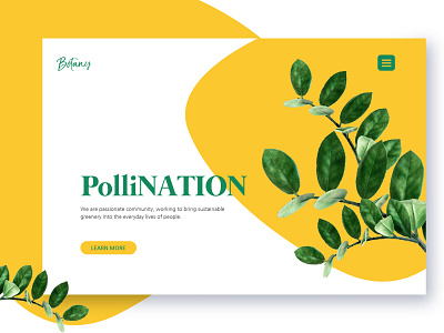 PolliNATION - Homepage blog dribbble homepage plant planter ui uiux website