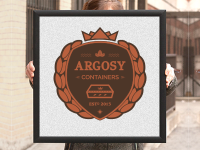 Argosy artistic banner crest emblem letterforms quote retro seal typo typography