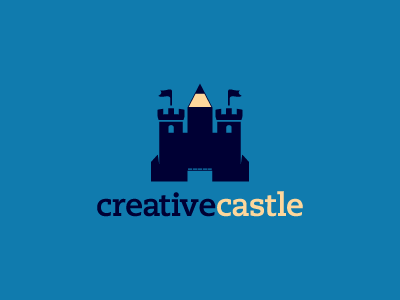 Creative Castle castle creative graphic icon logo mark pen symbol