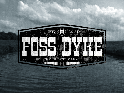 Foss Dyke Canal canal emblem england logo typography