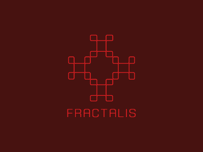 Fractalis fractal geometry logo red shape