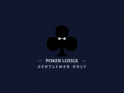 Poker Lodge black club creative logo poker simple sleek white