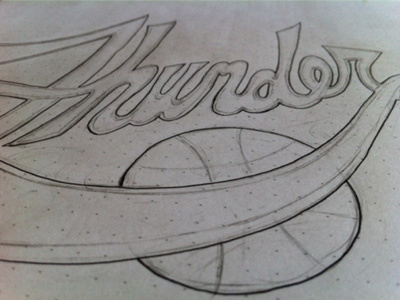 OKC Thunder custom type typography