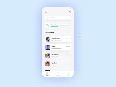 Chat app concept after effects animation app application chat app colors dribbble greetings illustration interaction layout motion motion graphics product ui ux