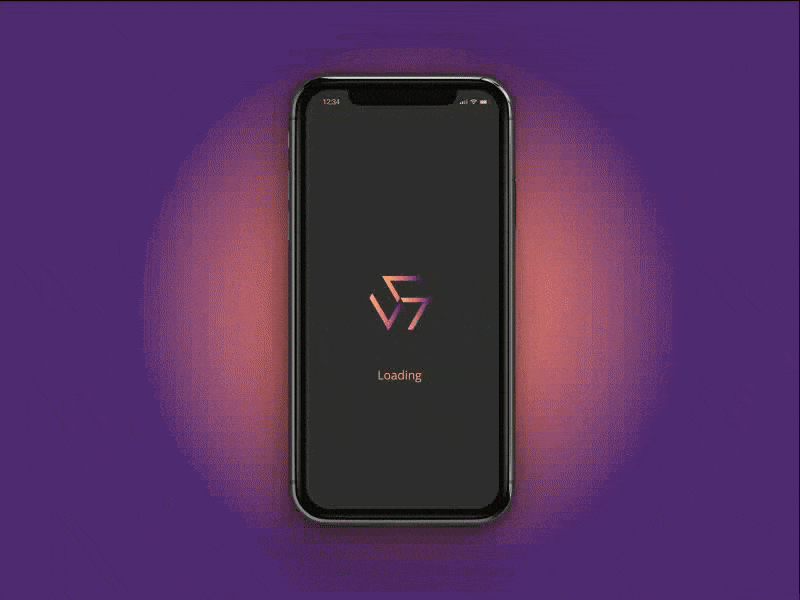 Loading Screen Animation | Penrose triangle animation gif iphonex loading screen motion penrose triangle