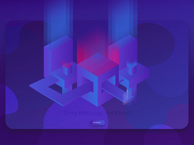 404 Error screen | Isometric illustration 404 colours error screen gradient illustration isometric ui ux