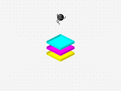 Happy CMYK after effects animation character rigging colors gif illusion motion motion graphics ui ux