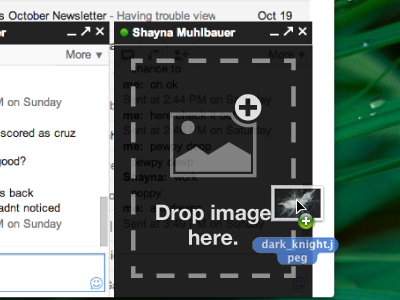 Drag and Drop Image Uploader for Google Chat add photos drag and drop drop gchat google chat image uploader intuitive photo icon uploader ux