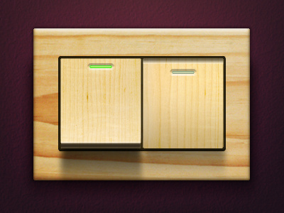 Wooden Switch button switch toggle ui wooden