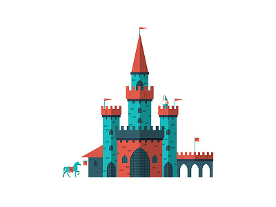 Castle flat graphic design illustration vector