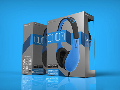 Coda Headphone Packaging graphic design packaging