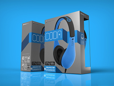 Coda Headphone Packaging graphic design packaging