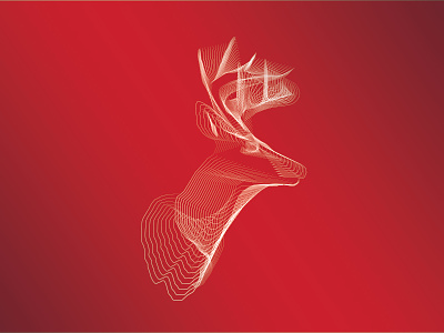 Deer graphic design illustration