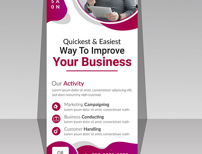 Roll Up Banner Template advertising design graphic design print roll up banner