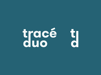 Tracé Duo logo branding design flat logo minimal type typography