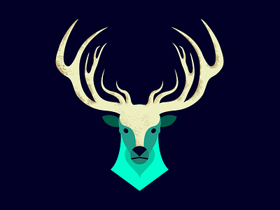 Oh deer deer horns illustration