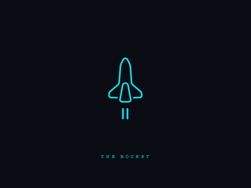 Simple Rocket Animation animation flat fly icon launch motion rocket space