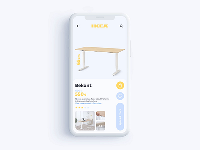 Ikea App Concept after effects animation bekant branding design ikea motion table ui ux web