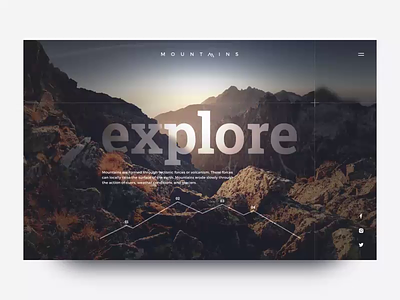 Mountains Website after effect after effects aftereffects animated transition animation branding design logo motion mountain mountains typography ui ux web