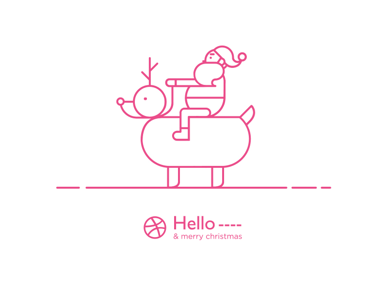 Hello Dribbble! 2016 christmas debut dribbble merry santa shot