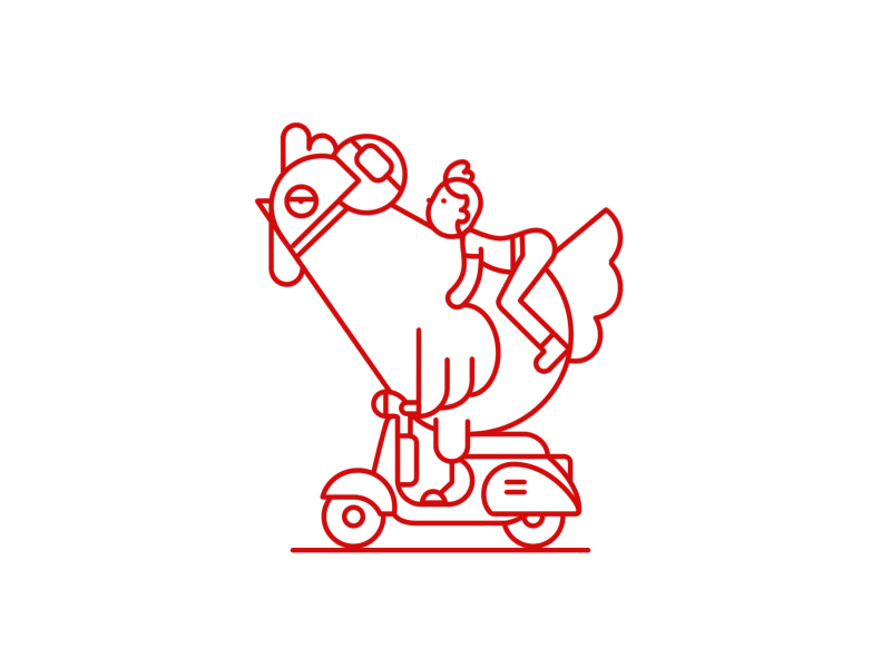 Happy Chinese New Year 2017 2017 animation chicken chinese new year dribbble fat vespa