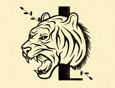 Tiger Lamine Studio illustration tiger