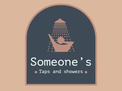 Taps and showers branding graphic design logo