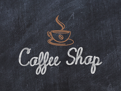 Coffee Shop chalk illustration logo photoshop prospects texture typography