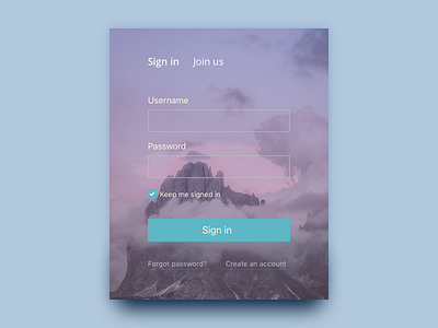 Sign In Form design flat material prospects sketch ux