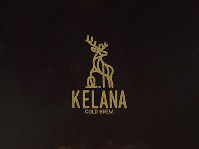 KELANA COLD BREW animal coffee coldbrew deer dribbble lineart logo vector