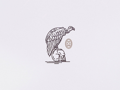 Back to Work animal bird death illustration line lineart love simple skull vector vintage