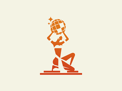 Disco Ball beauty branding design disco girl illustration logo modern party simple vector
