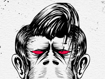 Webra Monkey2 illustration monkey poster vector