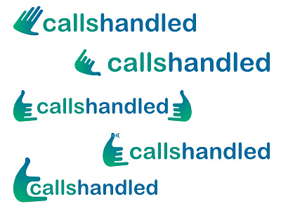 CallsHandled logo Concept brand branding concept debut design hand logo logo design