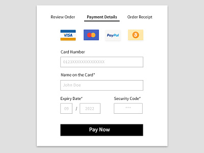 Credit Card Details / Payment Details #2 100 days challenge credit card details daily ui payment ui use interface