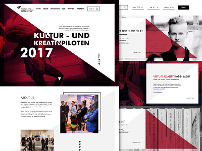 Kultur und Kreativpiloten Website design homepage ui web website