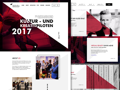 Kultur und Kreativpiloten Website design homepage ui web website