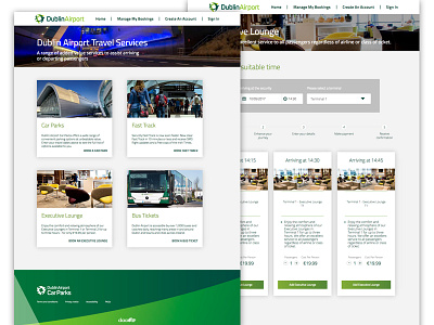 Dublin Airport Travel Booking System design ui web website