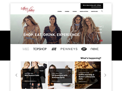 Liffey Valley Shopping Center design ui web website
