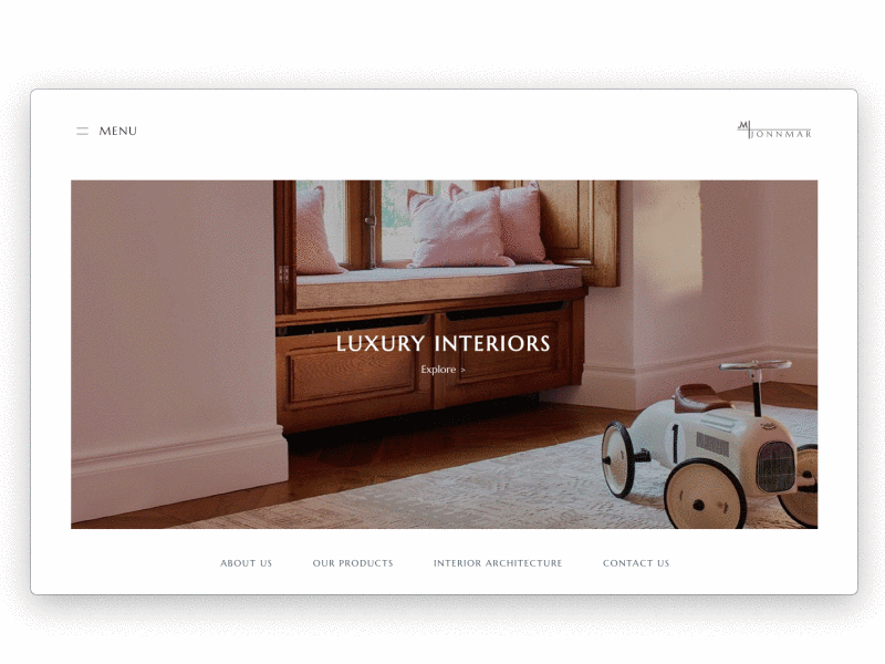 Jonnmar - Luxury Interiors design ui ux website