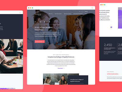 Innopharma Education design ui use interface web website