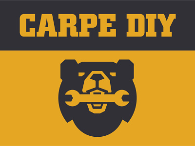 Carpe DIY bear branding logo mascot tools wrench