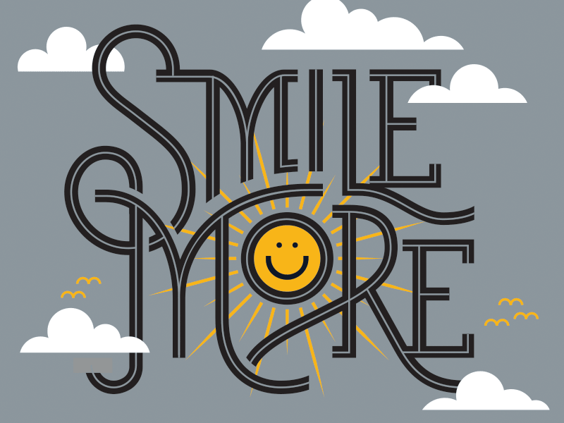 Smile More dentist illustration smile sun