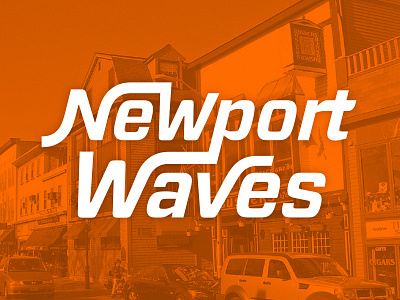 Newport Waves Wordmark cycling newport typography wave wordmark