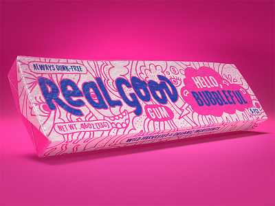 Hello Bubbleful brand launch branding gum illustration mouths packaging